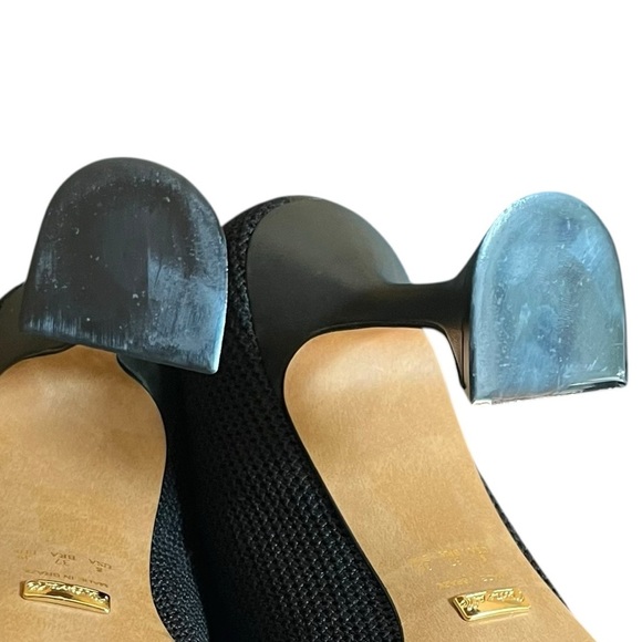 L’intervalle Black Knit Sock Boots EU 39 Sculptural Flare Heel - Picture 15 of 15